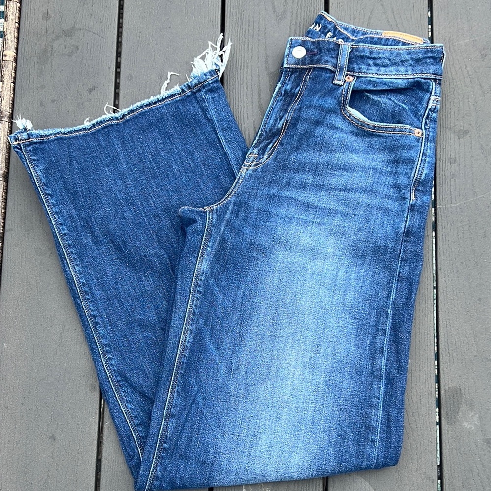 American Eagle Light Blue Wide Leg Dreamy Drape Jeans